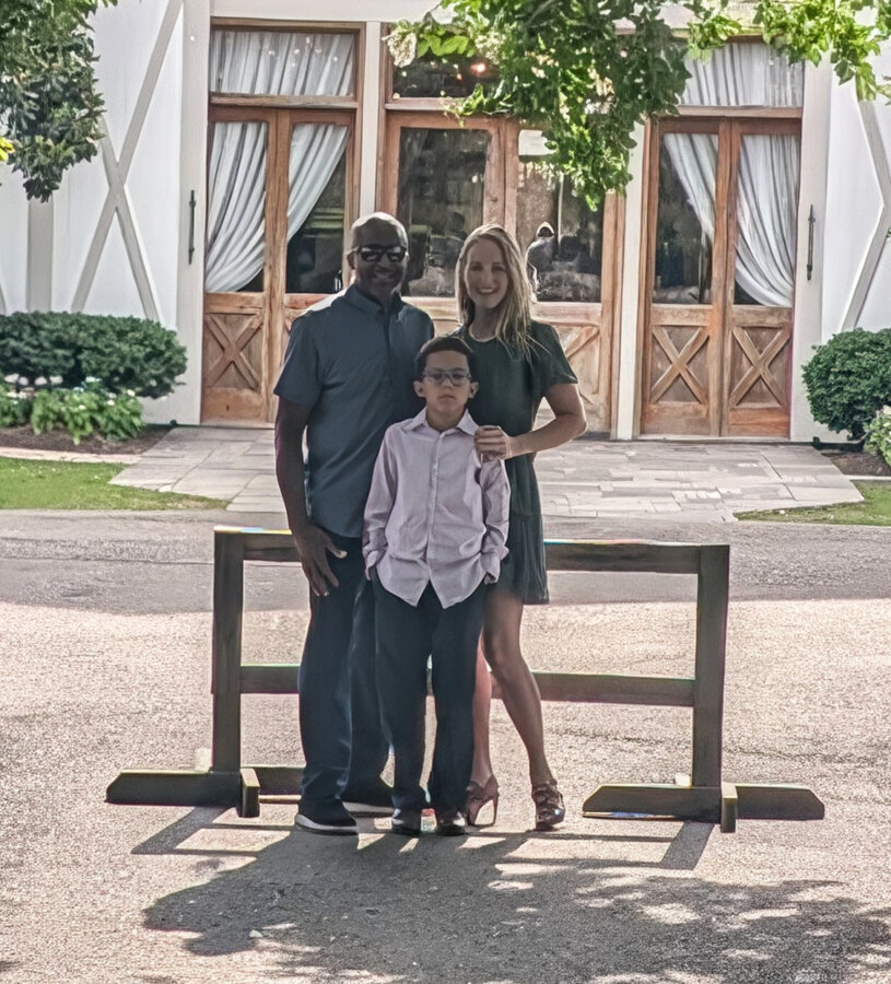 Chris, Kay, and their son — the Richmond family, owners of AZ Pet Stylist